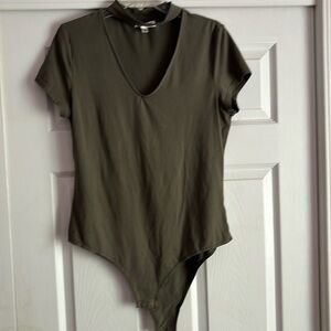 Olive Green Say What? Bodysuit Size XL